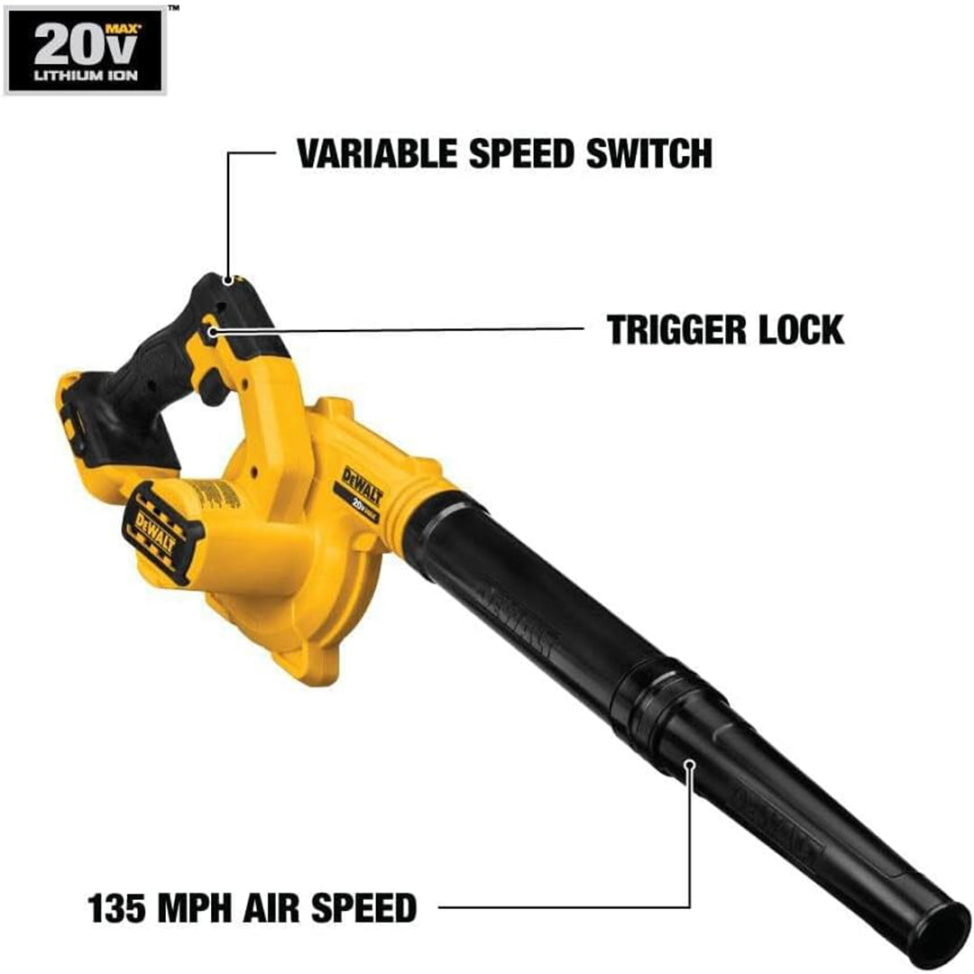 DeWalt Cordless Leaf Blower Kit & Dual 5.0Ah Li-Ion Batteries