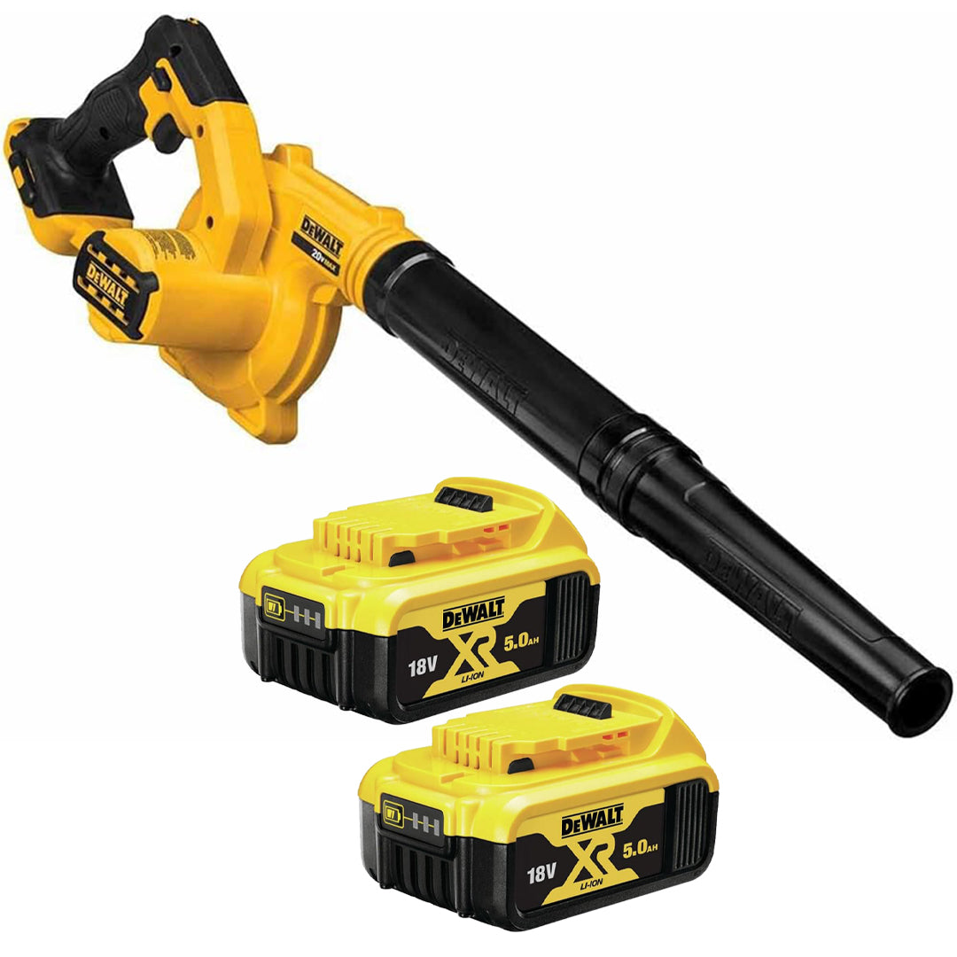 DeWalt Cordless Leaf Blower Kit & Dual 5.0Ah Li-Ion Batteries